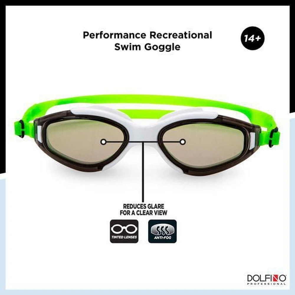 Lunettes de natation Helios Dolfino Pro pour adulte, paquet de 2 Lot de 2 lunettes de natation