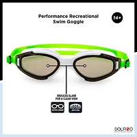 Lunettes de natation Helios Dolfino Pro pour adulte, paquet de 2 Lot de 2 lunettes de natation