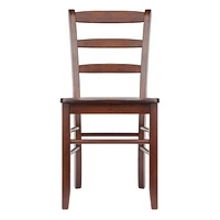 Winsome Groveland 5Pc Square Dining Table with 4 chairs in Walnut Finish