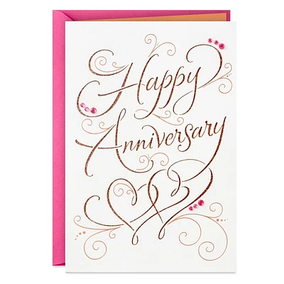 Carte d'anniversaire Signature Hallmark pour couple