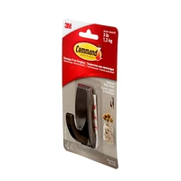 Command™ Modern Reflections Metal Hook, MR02-ORB-EF, oil rubbed bronze, medium, 1 hook, 2 strips, 1 M Hook, 1 Strip