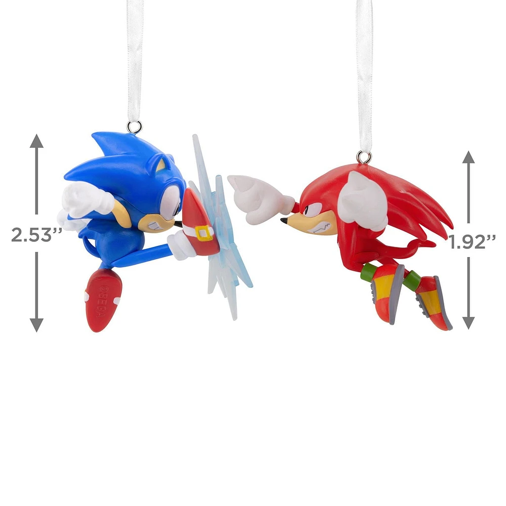 Hallmark Christmas Ornaments (Sonic the Hedgehog Sonic vs. Knuckles), Set of 2