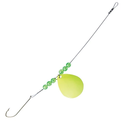 Eagle Claw QLPRCH-1/0 Laser Brochet Garbait Rotation, hameçon 1/0, Chartreuse Laser Brochet Garbait Rotation