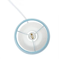 Lampe de table en céramique texturée cloutée Simple Designs, bleu