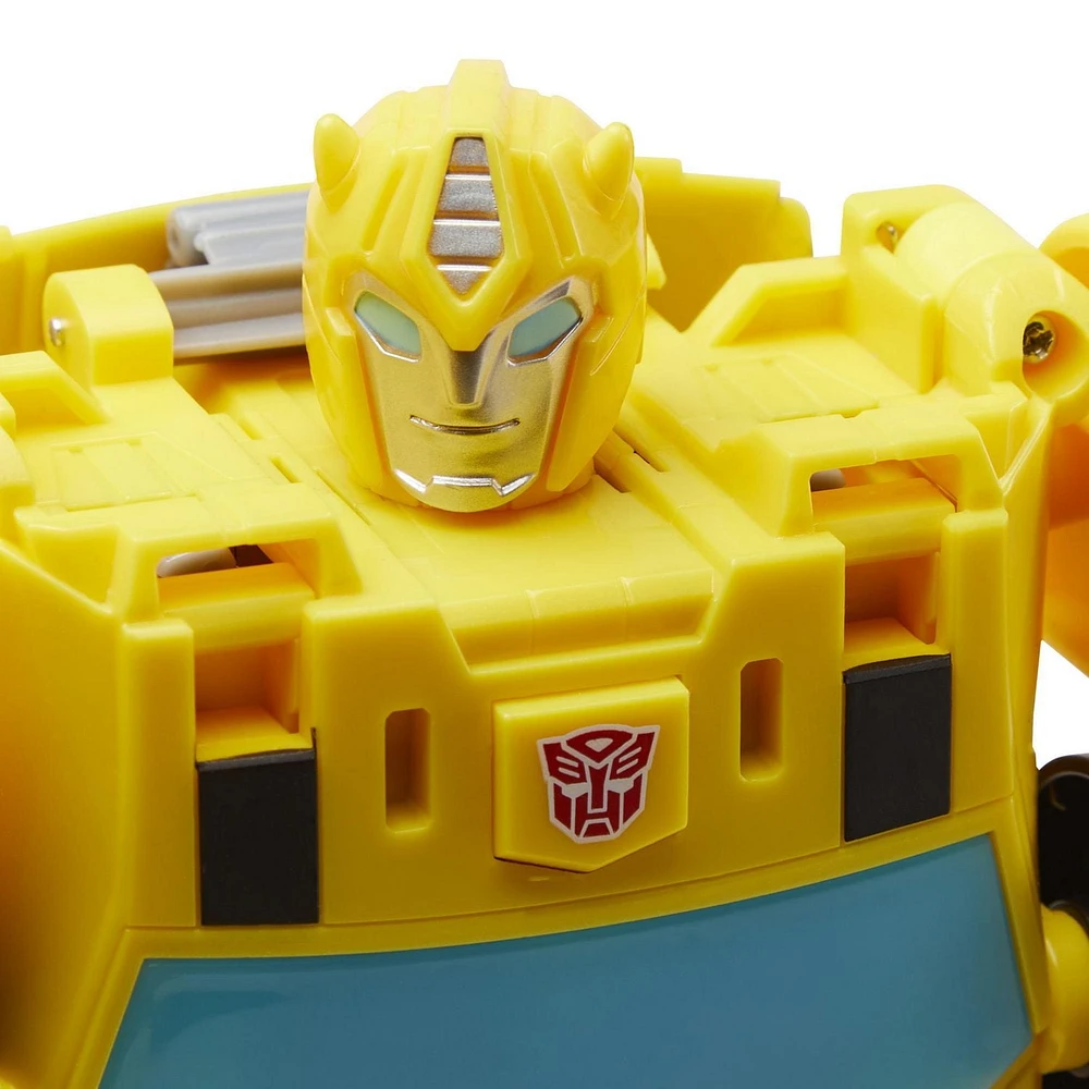 Transformers Toys Bumblebee Cyberverse Adventures Dinobots Unite Roll N’ Change Bumblebee Push-to-Convert Action Figure, 6 and Up, 10-inch