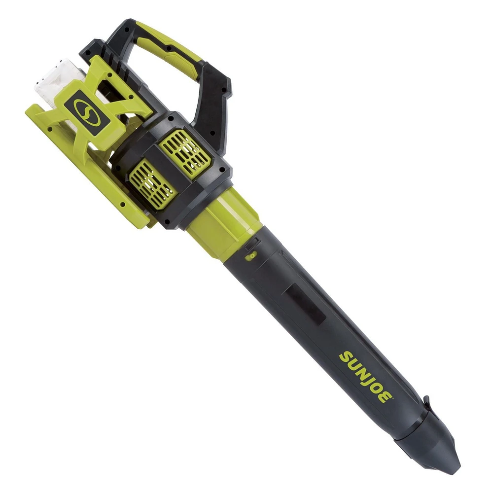 SunJoe 48V iON Souffleur à turbine sans balais sans fil avec 2 piles 24V et chargeur double