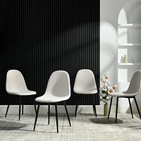 Homy Casa Office Chair Set of 4 – Stylish Swivel Chair with Comfortable Fabric Upholstery, and Sturdy Metal Frame