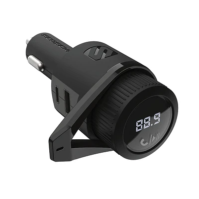 Chargeur rapide pour l’auto transmetteur Bluetooth et FM BTFM9-SP Scosche 12 watts à double ports Transmetteur BT FM USB-C