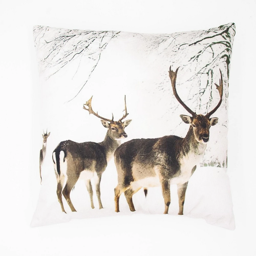 Coussin décoratif Chevreuil Enneige