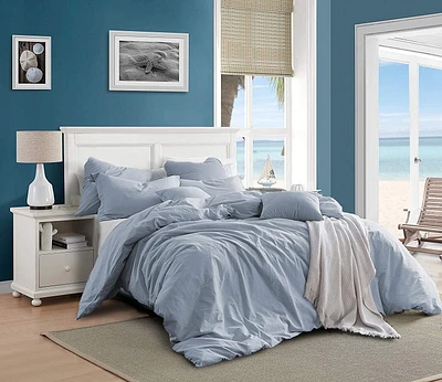 Swift Home Ensemble de housse de couette uni prélavé 100 % coton