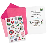 Hallmark Birthday Card for Girls (Doodle Stickers)