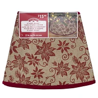 Holiday Time Red Poinsettia Stand Band™ Tree Stand Collar
