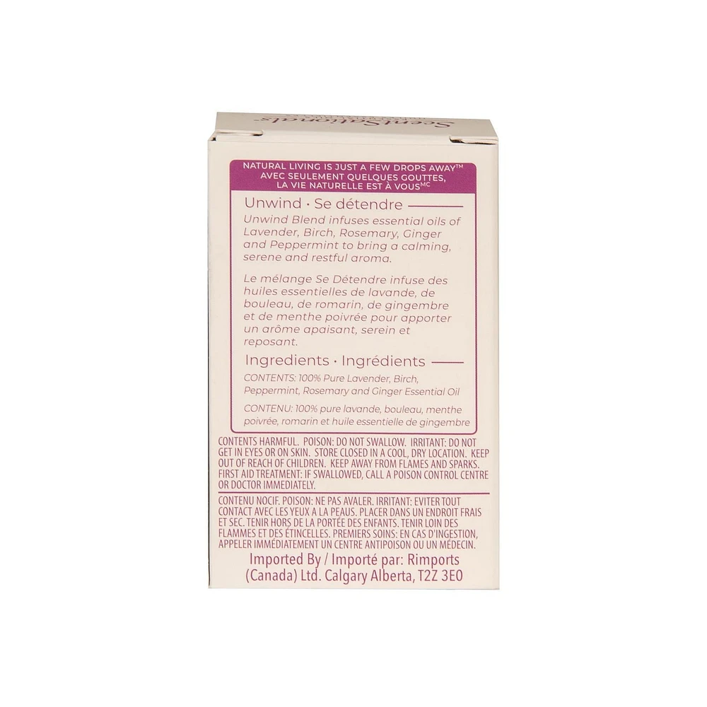 Huile Essentielle 100% ScentSationals - Se détendre 15 ml (0,5 une fois liquide)