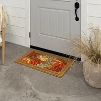 Tapis d’entrée Chalet et citrouilles en fibre de coco synthétique de Mohawk Home, orange, 46 cm x 76 cm (18 po x 30 po)