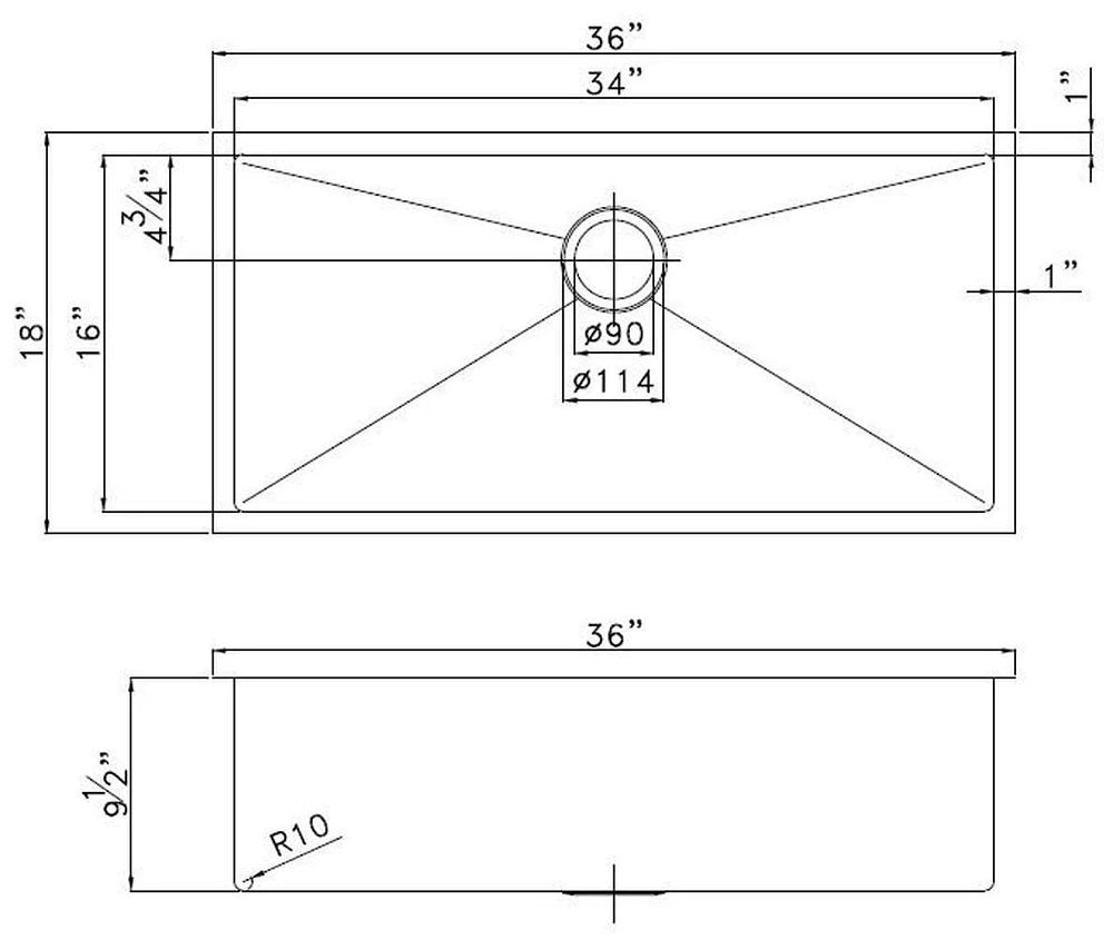 American Imaginations 27-in. W CSA Approved Copper Kitchen Sink With 1 Bowl And 16 Gauge AI-29186