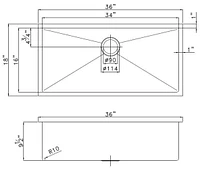 American Imaginations 27-in. W CSA Approved Copper Kitchen Sink With 1 Bowl And 16 Gauge AI-29186