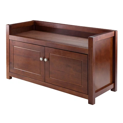 Banc de rangement Charleston au fini noyer 94040