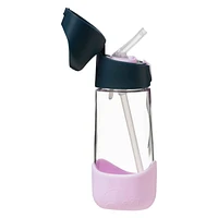 b.box - 15oz Tritan Straw Bottle: Modern Water Bottle with Flip Straw for Toddlers & Kids. Spill Proof, Leak Proof, BPA Free. Great for School/Daycare or Next Step after Sippy Cups