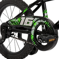 Le Rock It de Huffy ,16 pouces, vélo pour garçons avec roues d’entraînement, noir 4-6 ans