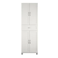 Systembuild Evolution Lory Framed Storage Cabinet with Drawer, White