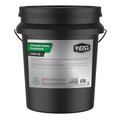 SuperTech Conventional SAE 5W-30 18.9L Pail, Protects against engine wear