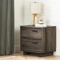 Meubles South Shore, collection Fynn, Table de chevet 2 tiroirs