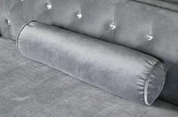 Topline Home Furnishings 2 Piece Sectional with Right Side Storage Chaise, Grey Velvet
