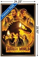 Jurassic World: Dominion - Group One Sheet Wall Poster, 14.725" x 22.375" Framed