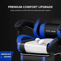 Chaise de jeu ergonomique GTRACING GTWD-200 avec coussins réglables et repose-pieds
