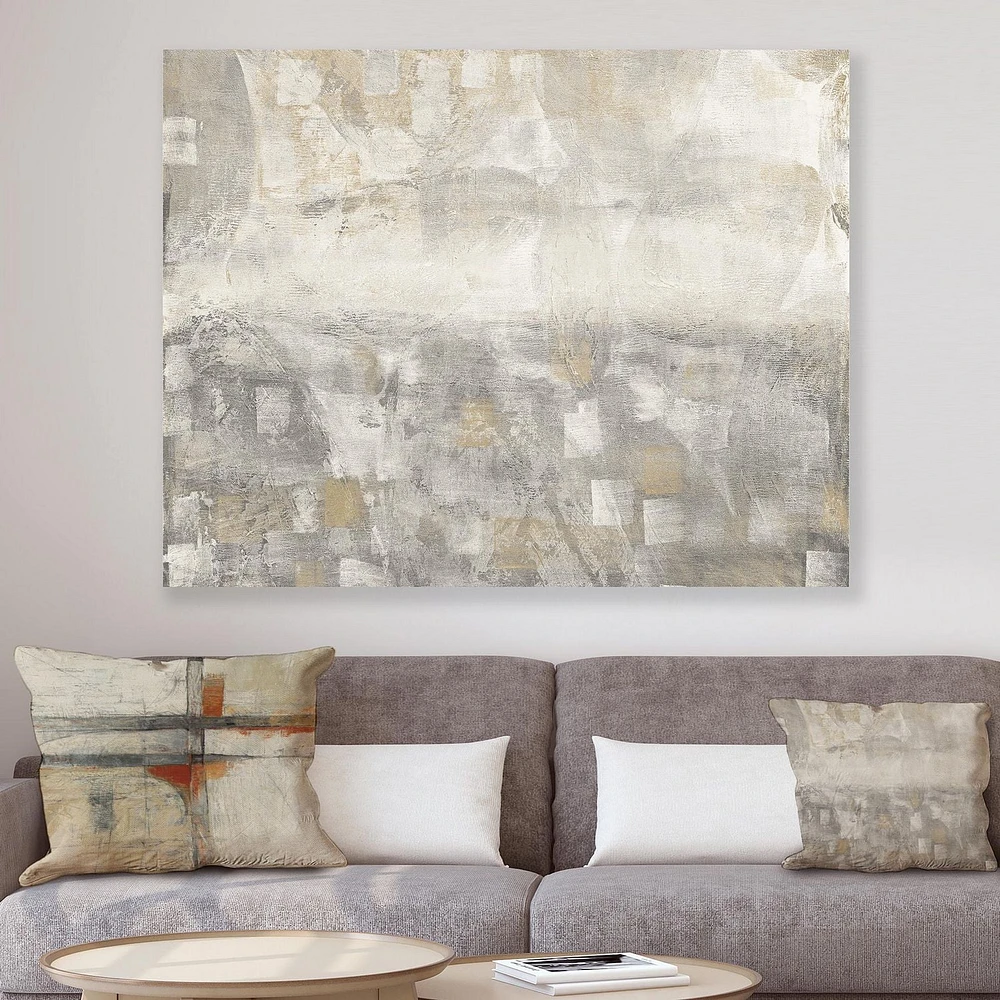 Designart Aquarelle abstraite grise Art mural sur toile