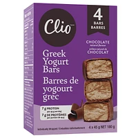 CLIO 4PK CHOCOLATE, Greek Yogurt Bar Chocolate