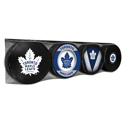 ENSEMBLE DE 4 RONDELLES TORONTO MAPLE LEAFS