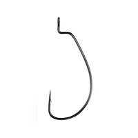 Eagle Claw QL092GH-4/0 Laser Extra Wide Gap Worm Hook, Platinum Black, Size 4/0, 6Pk