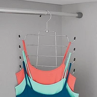 MAINSTAYS 2 Pieces Chrome Cami Hangers, Folding Tank Top & Bra Hanger for adult, Heavy Duty Metal, Space Saving