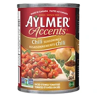 Aylmer Accents Tomatoes, Diced Stewed Chili, 540 ml