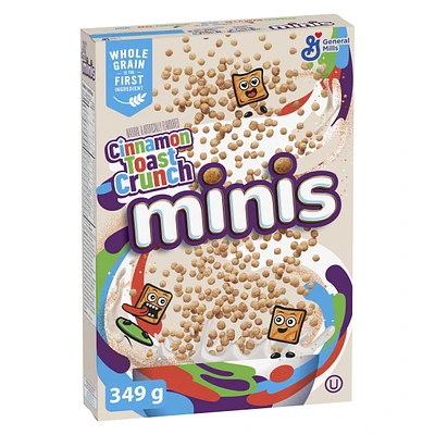 Cinnamon Toast Crunch Minis Breakfast Cereal, Whole Grains and Real Cinnamon, 349 g