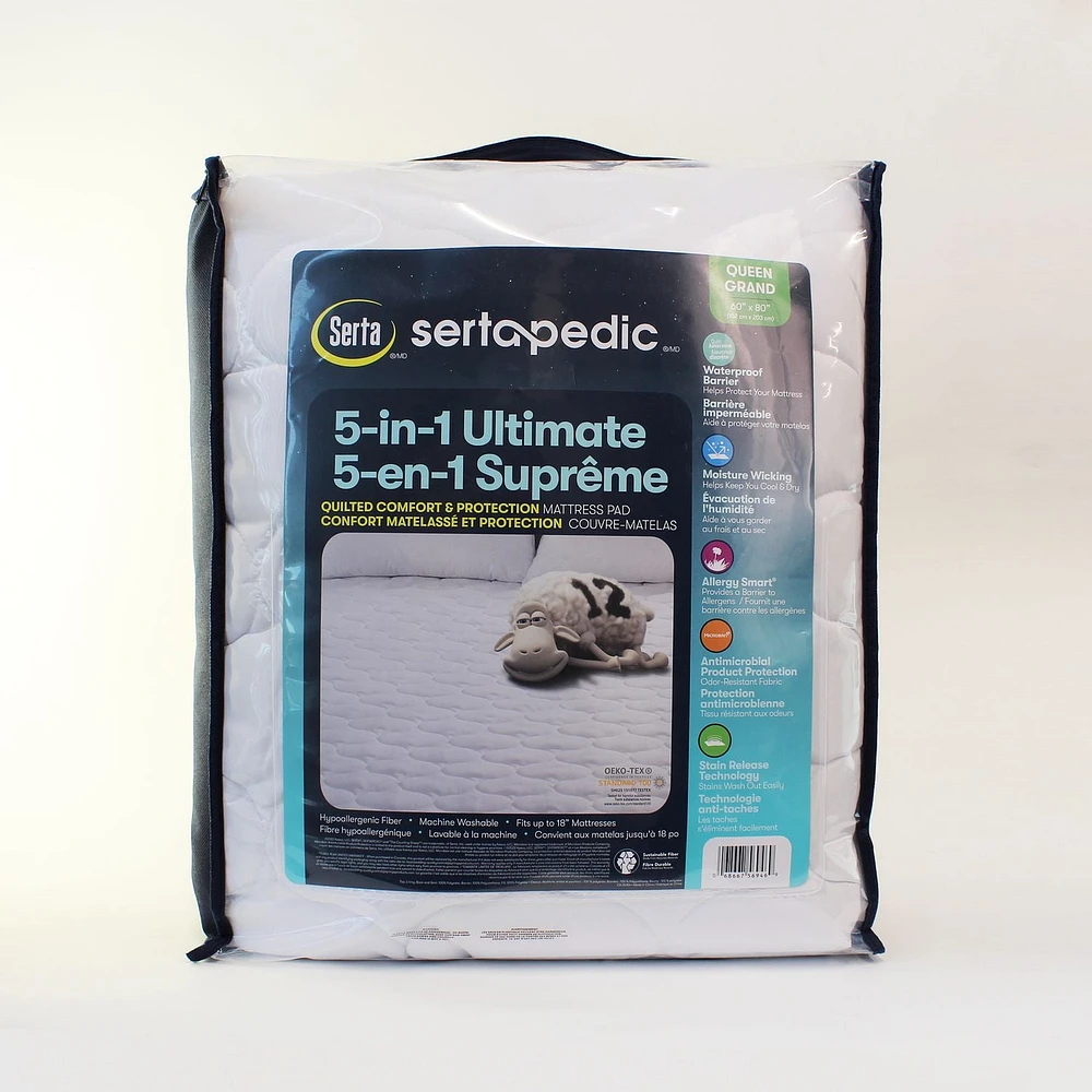 Surmatelas Serta 5 en 1 Imperméable et plus encore!