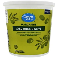 Great Value Margarine with Olive Oil, 1.7 kg
