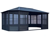 Florence Solarium Metal Roof 12'x18' Black