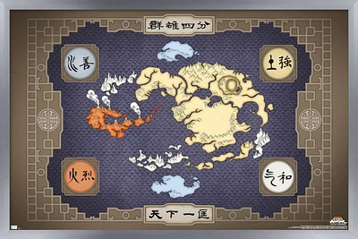 Avatar: The Last Airbender - Map Wall Poster