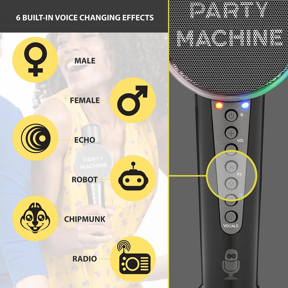Haut-parleur Bluetooth portable avec microphone Microphone de machine de fête