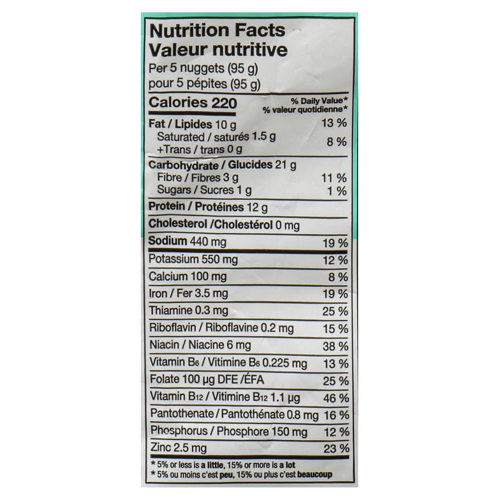 Impossible Foods Pépites de Poulet à Base de Plantes 383g Pépites Impossible 383g