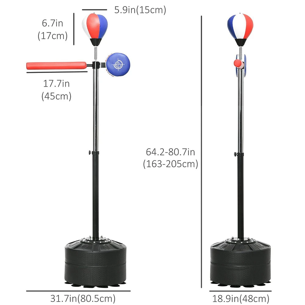 Soozier Speed Bag Sac de boxe ajustable avec support et barre de réflexe, Multi