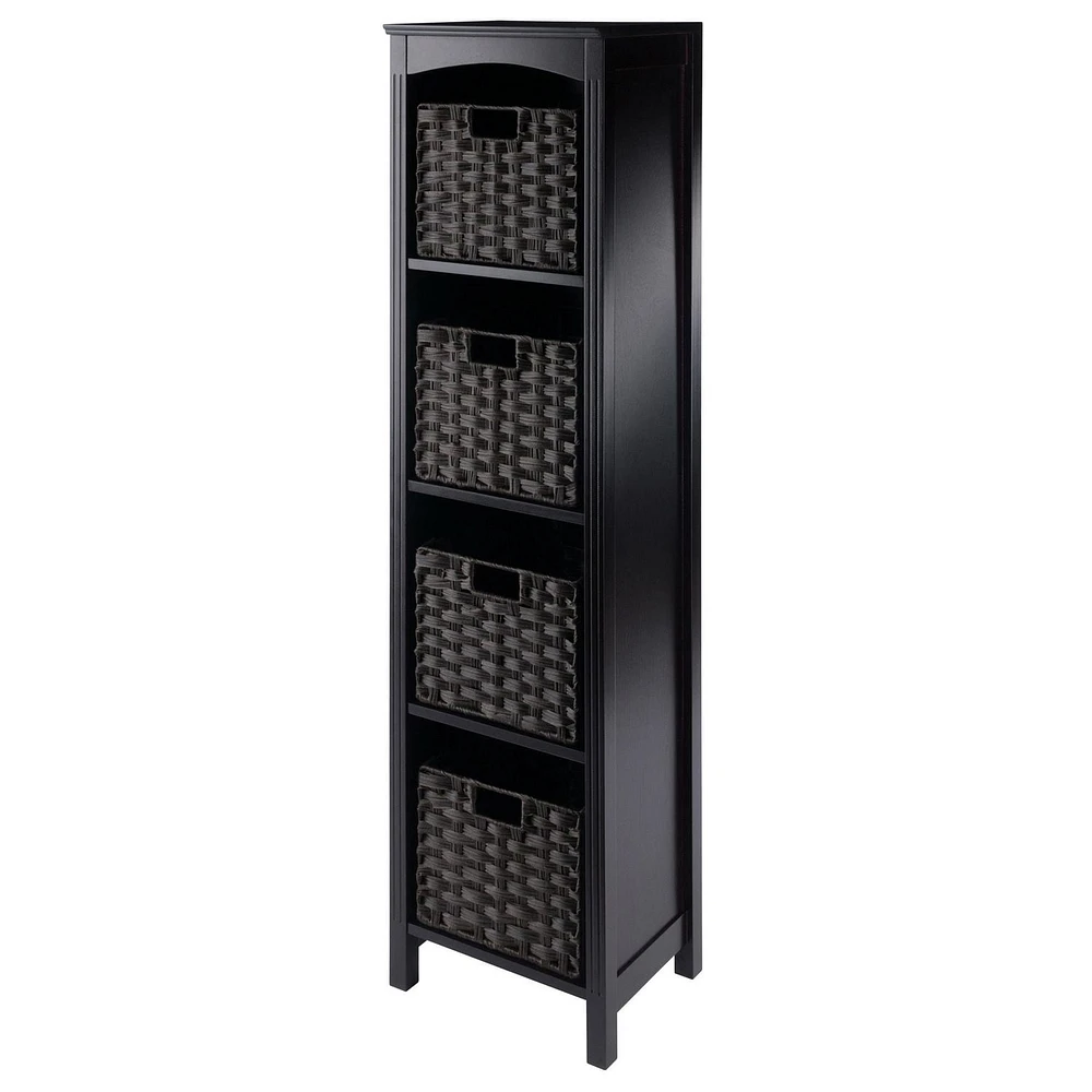 Terrace 5pc Storage Shelf with Baskets Set