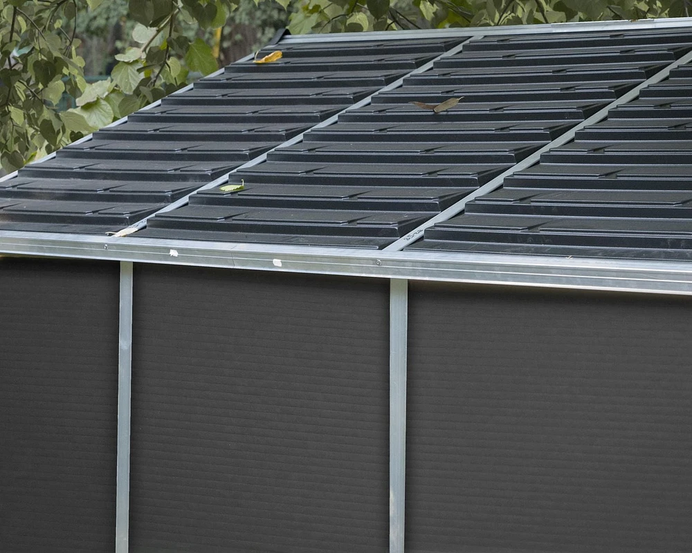 Cabanon de jardin gris foncé Rubicon de 8 pi x 10 pi