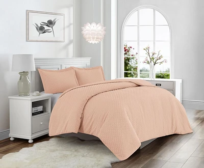 Dot Clip Prewashed Duvet Cover Set