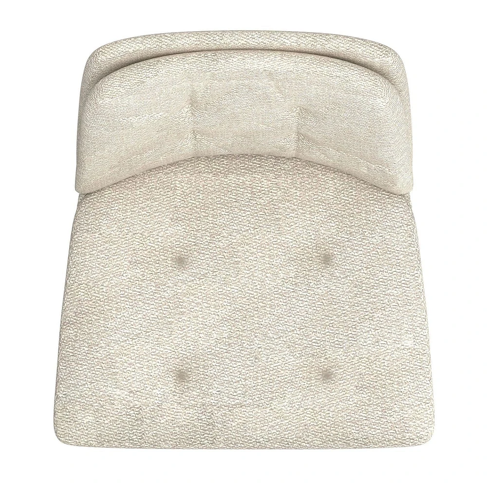 Chaise d’appoint moderne en tissu et en métal – beige et noir