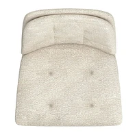 Chaise d’appoint moderne en tissu et en métal – beige et noir