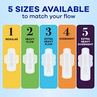 Serviettes féminines Always Infini pour femmes, serviettes avec ailes Flexfoam, taille2, degré d’absorption abondant, non parfumées, 32serviettes