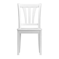 Lot de 2 chaises de salle à manger en bois massif CorLiving Dillon avec dossiers à lattes hautes - Chaises de cuisine et de salle à manger, chaises de table pour salle à manger, cuisine et salle à man